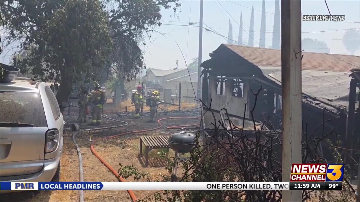 Banning fire leaves two injured