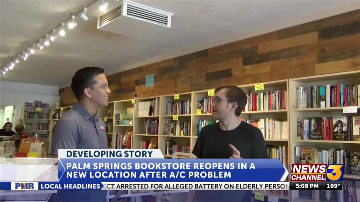 Palm Springs bookstore reopens in a new location after A/C troubles