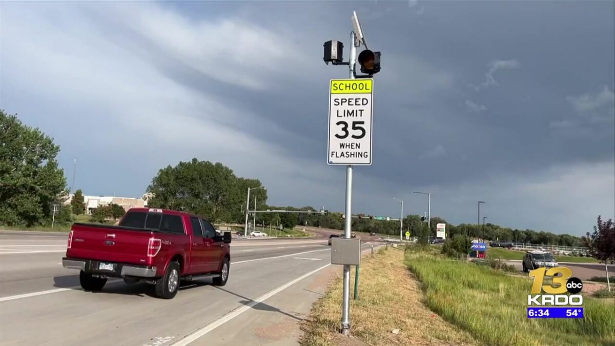 Monitoring traffic impacts of lower speed limit on Mesa Ridge Parkway as classes resume at high school Monday