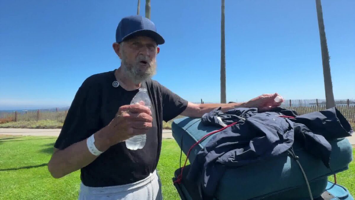 Unhoused man gets help during heat wave from local outreach group in Santa Barbara