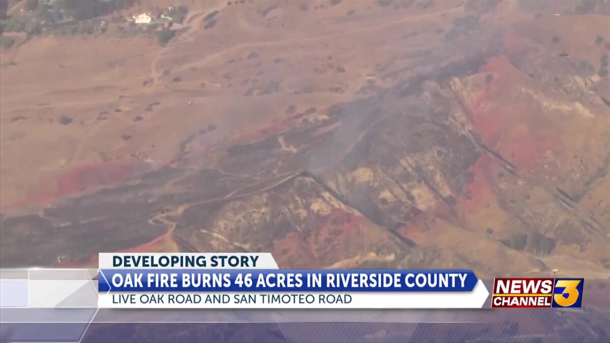 Oak Fire at 46 acres with 50% containment near Live Oak Canyon