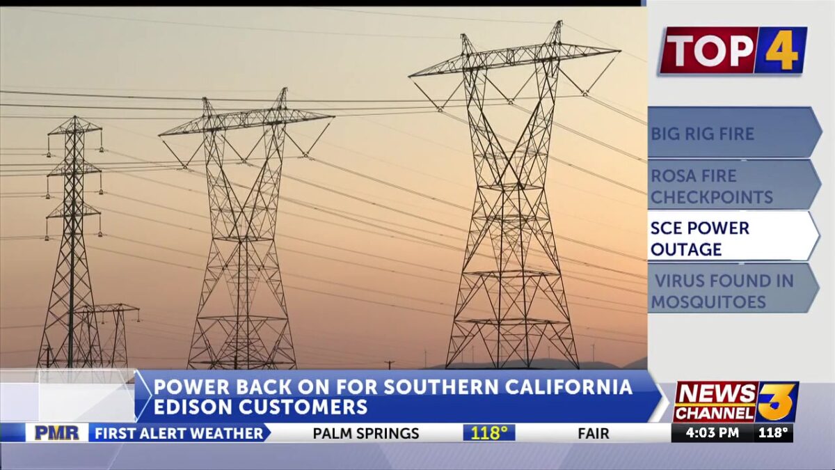 Power restored after hours-long outage impacts over 10