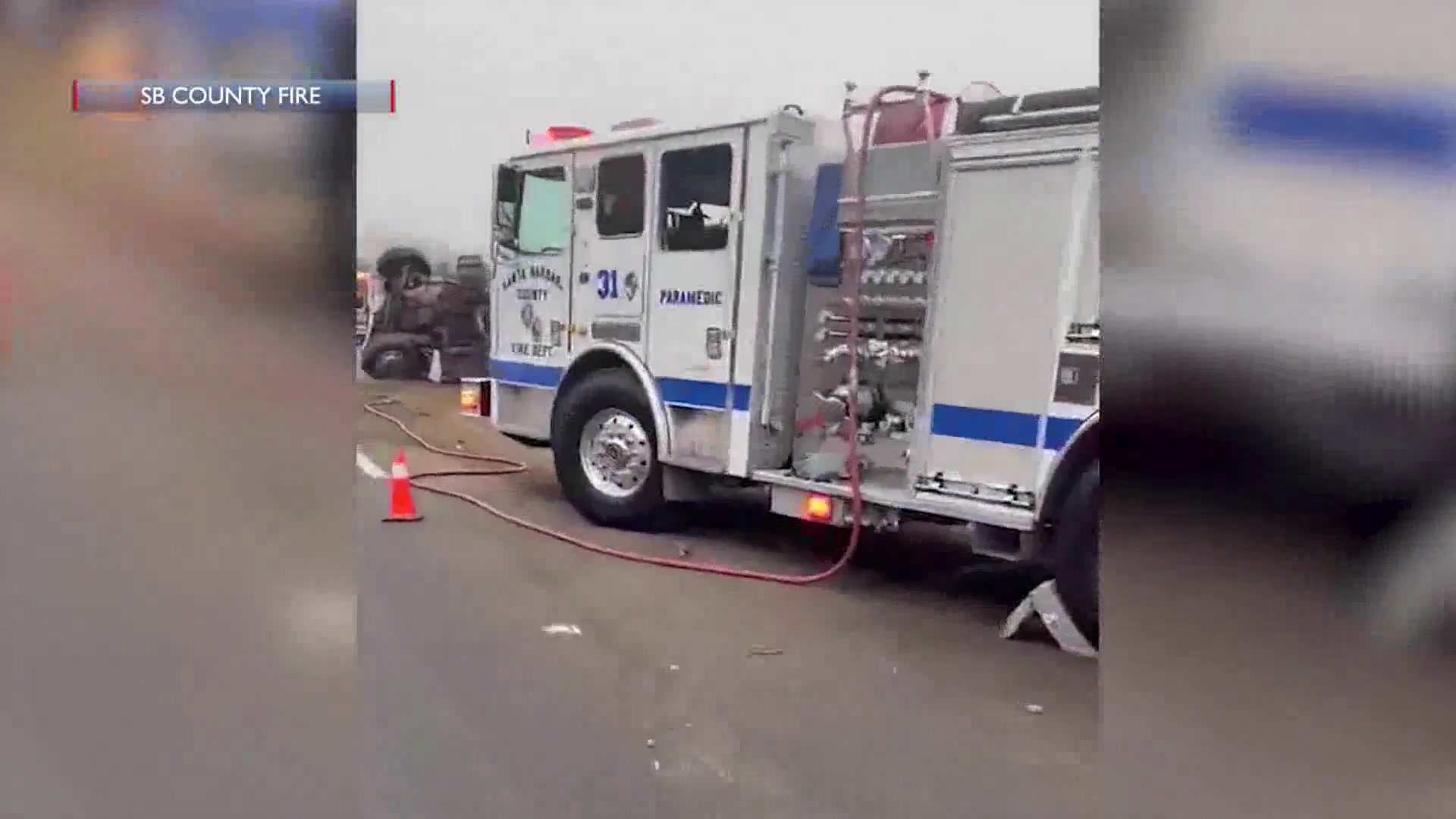 Semi-truck driver transported with minor injuries after rollover on Highway 101 Thursday