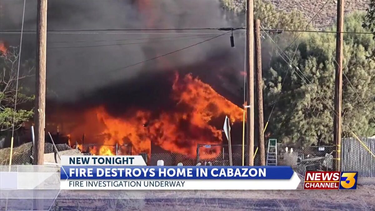 Fire destroys home in Cabazon