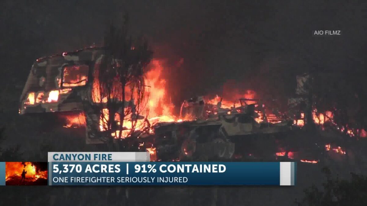 Fire Crews 5370-acre Canyon Fire fully contained; Evacuation Orders and Warnings in place