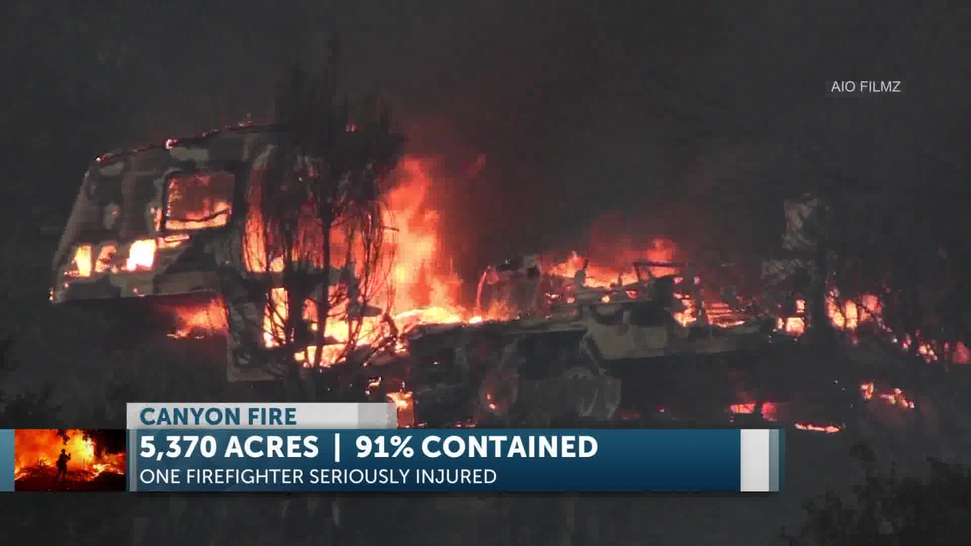 Fire Crews 5370-acre Canyon Fire fully contained; Evacuation Orders and Warnings in place