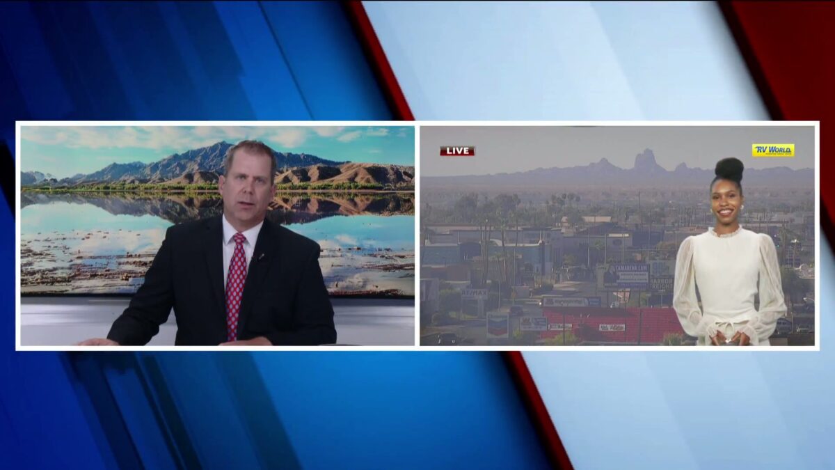 Above normal temperatures throughout the desert
