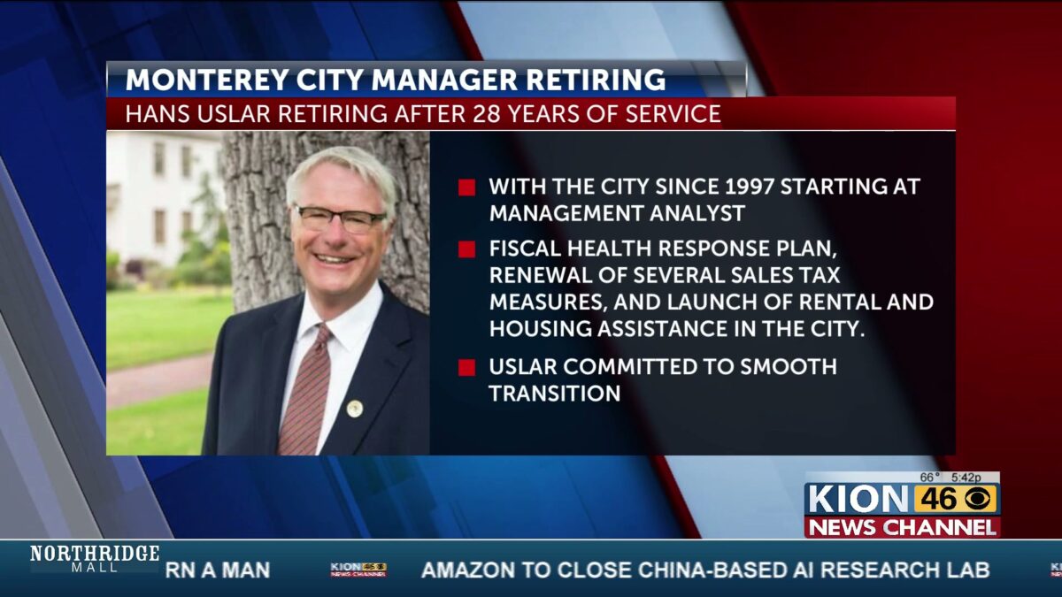 Monterey City Manager Hans Uslar announces retirement