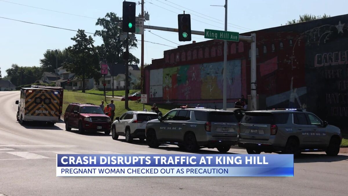 Crash disrupts traffic at King Hill Avenue