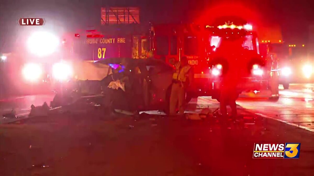 Three people injured in I-10 crash in Indio