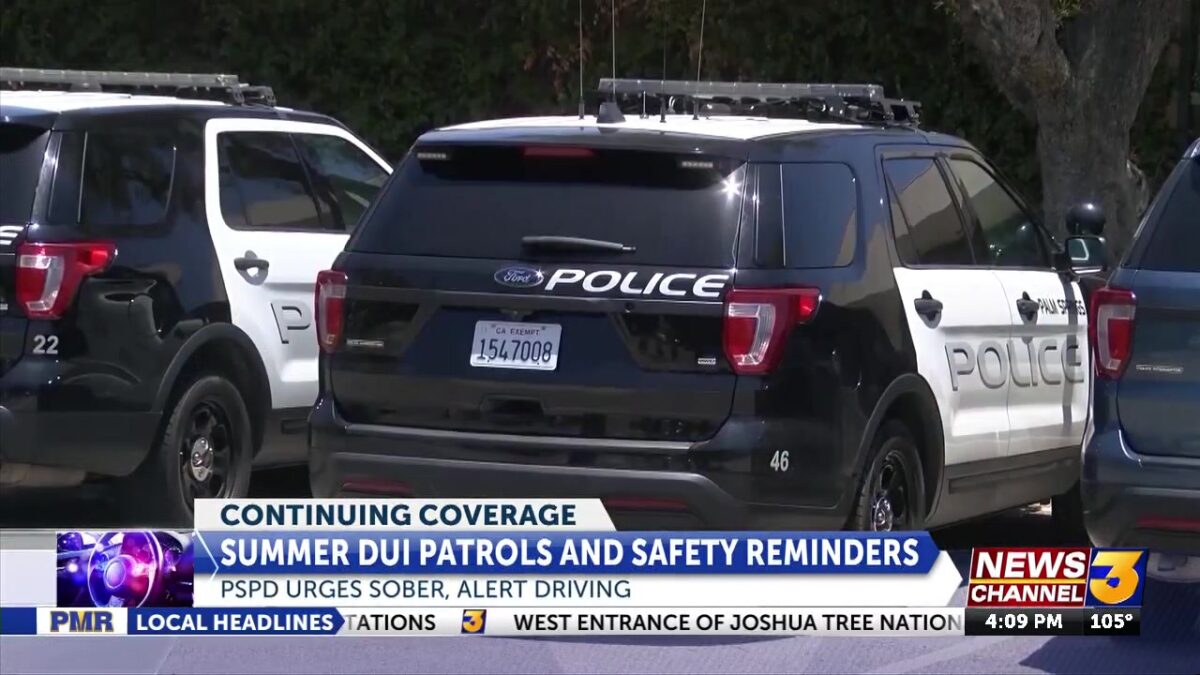 Palm Springs Police Department reminding drivers to stay sober during the last days of summer