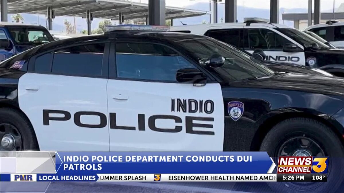 Indio Police Department Conducts DUI Patrols