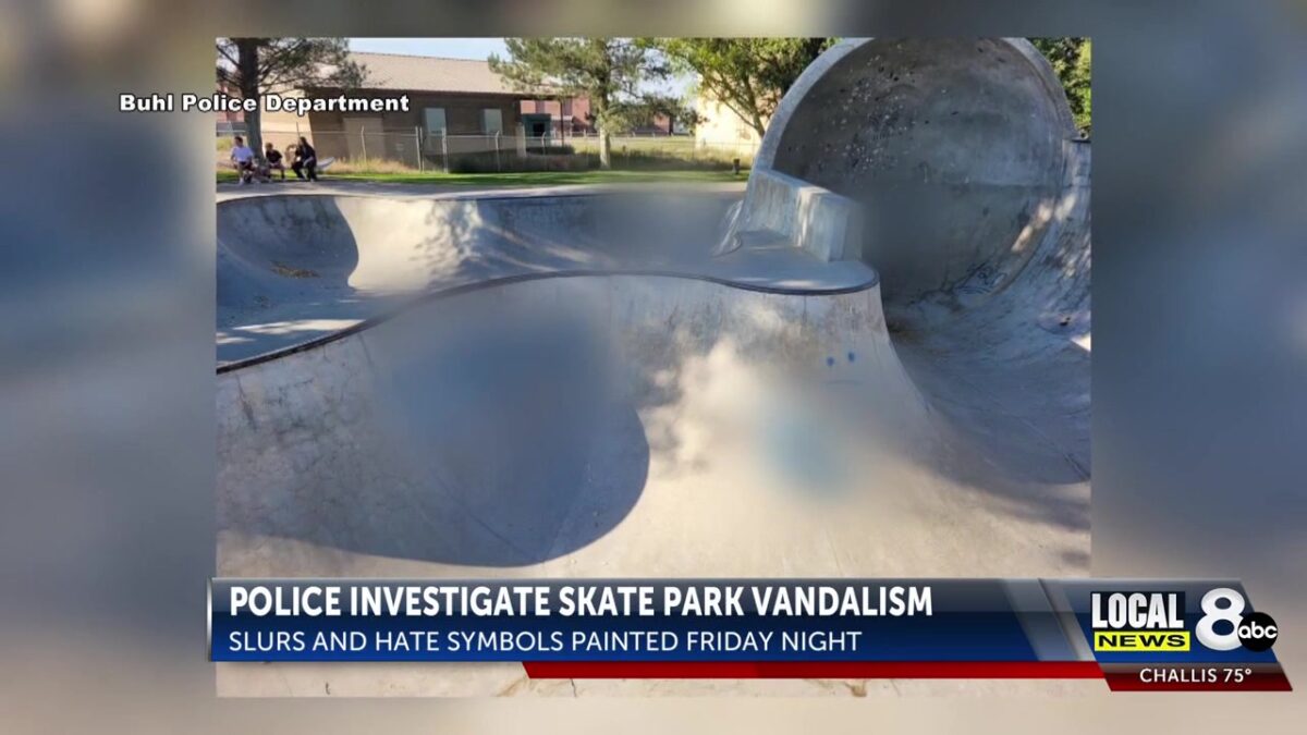 Buhl skate park vandalized with racist and gang graffiti; Police seek public’s help