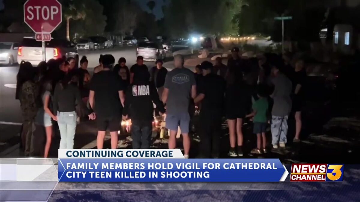 Family and friends hold night vigil for Cathedral City teen killed in shooting