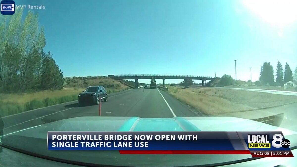 Porterville overpass opened to single lane traffic