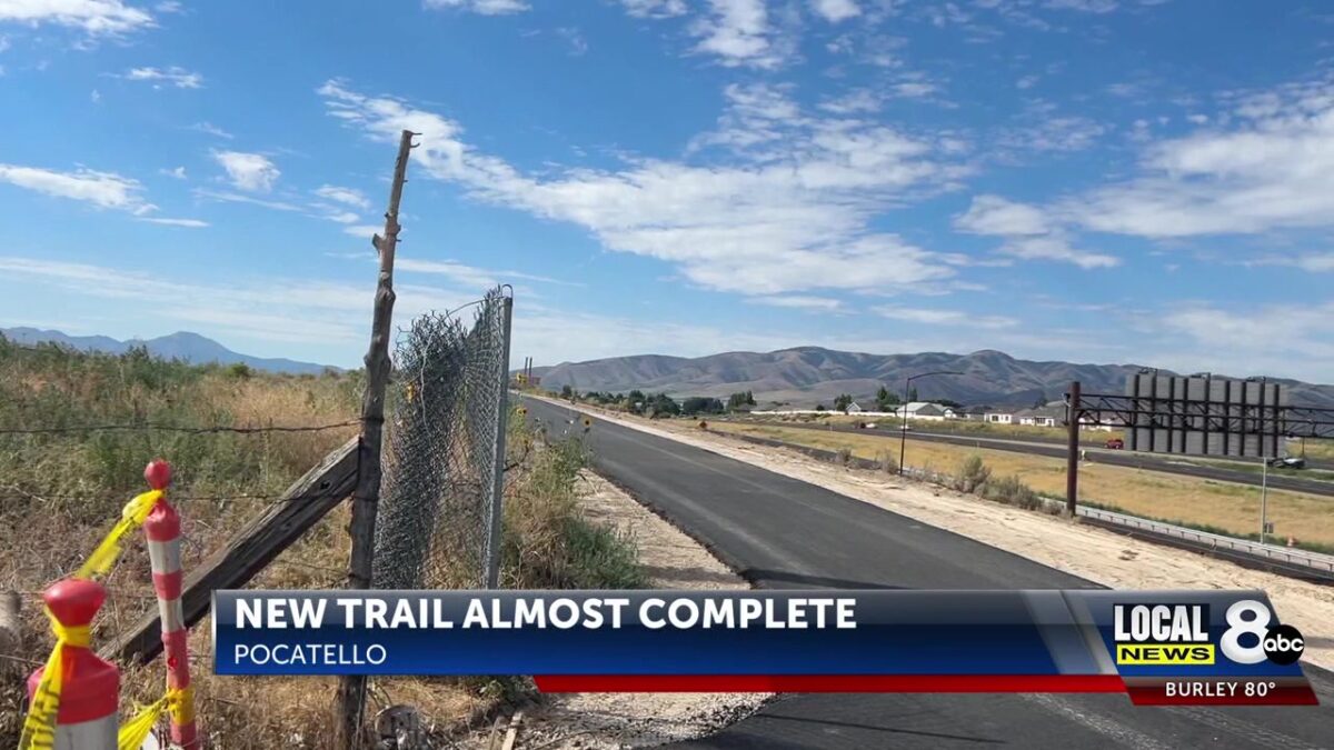 Nearly-completed trail along I-15 will expand pedestrian access through Pocatello