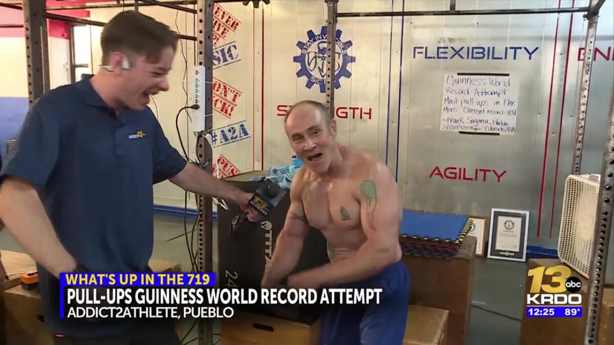 HE DID IT!! Watch Pueblo native do 1142 pull-ups in one hour in world-record attempt.