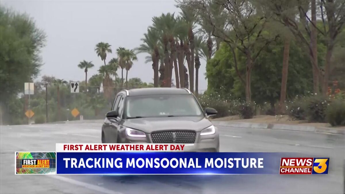 Reactions to monsoonal rain across the Coachella Valley