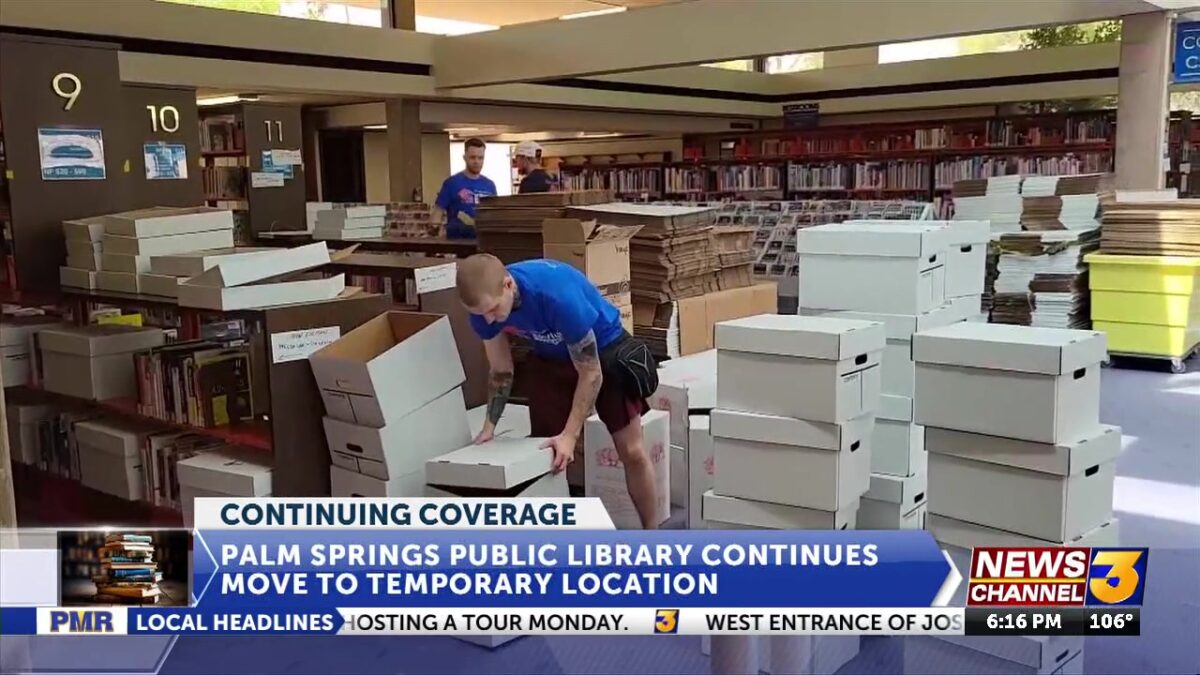 Palm Springs Public Library discusses process of moving to temporary location