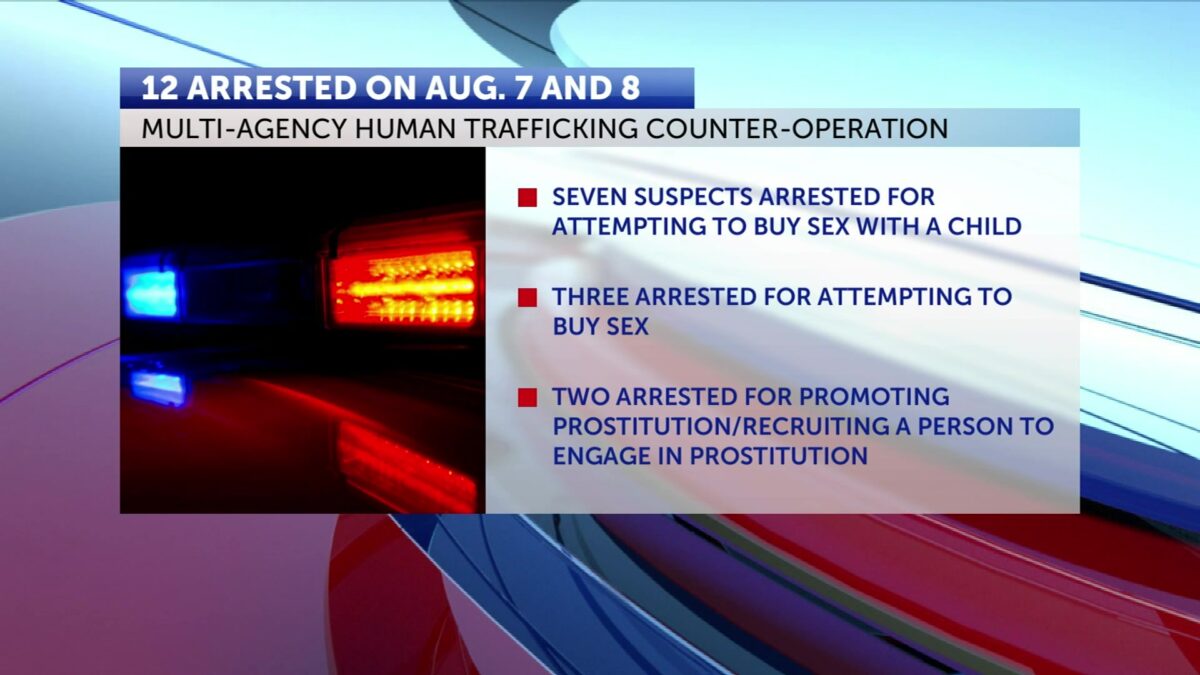 Human trafficking counter-operation leads to 12 arrests