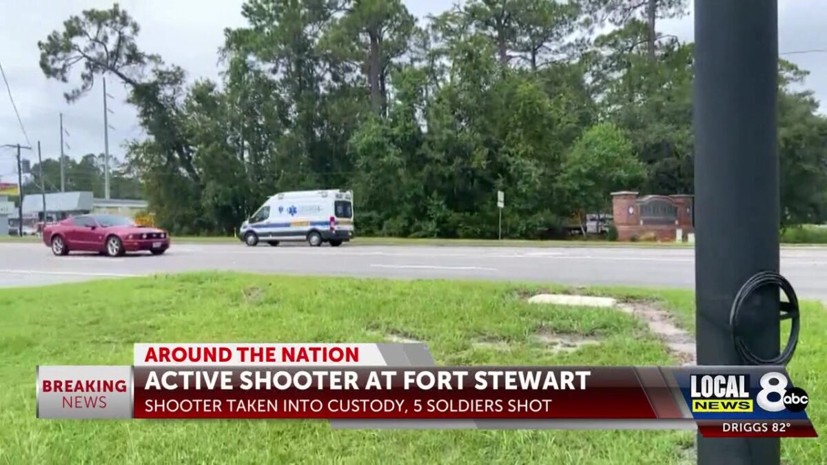 5 soldiers hospitalized after shooting at Fort Stewart. The shooter has been apprehended