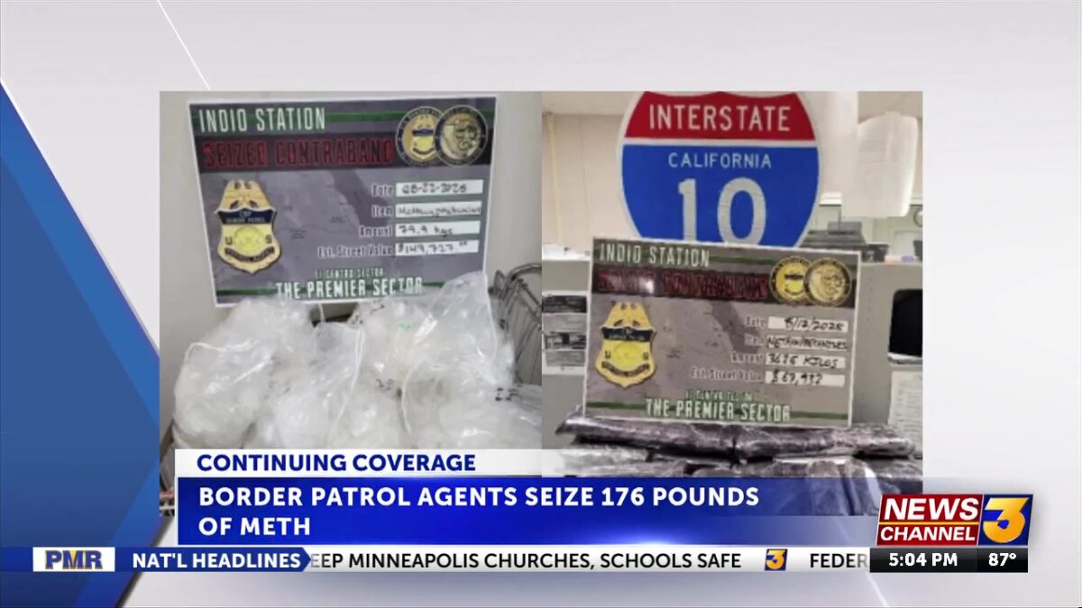 176 lbs of meth found hidden in vehicle at Highway 86 immigration checkpoint