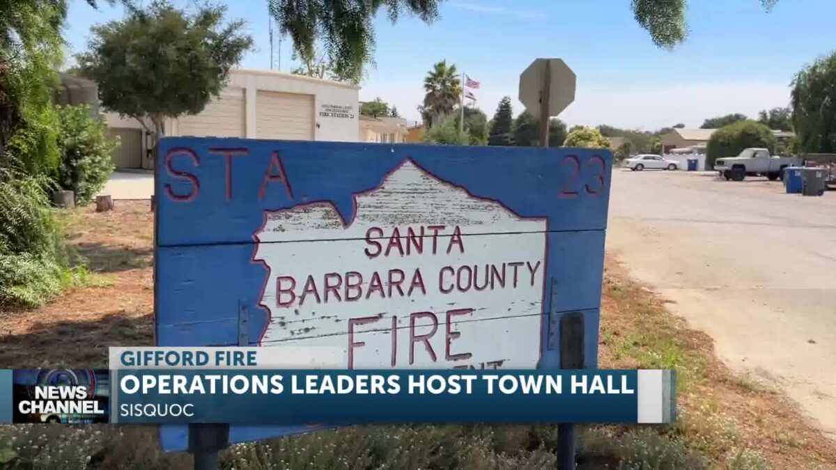 Gifford Fire Town Hall in Sisquoc Thursday night for Updates and Questions