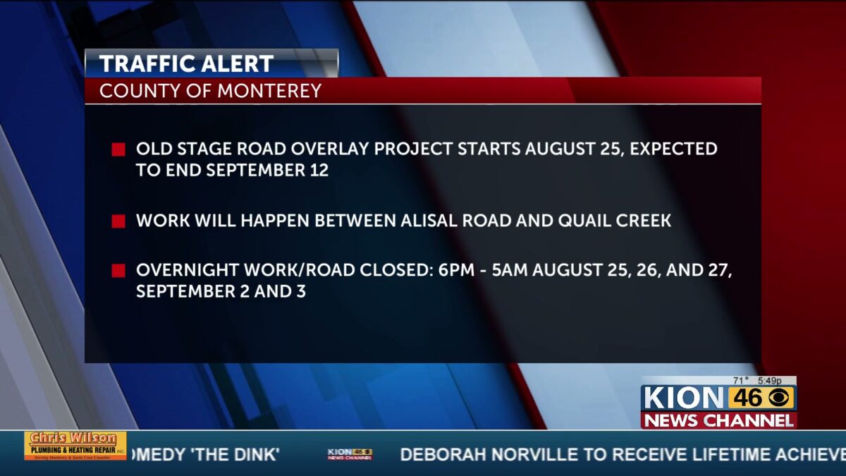 Old Stage Road Overlay Project scheduled for next Monday