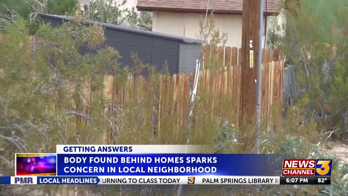 Body found behind homes leaves Twentynine Palms neighborhood on edge