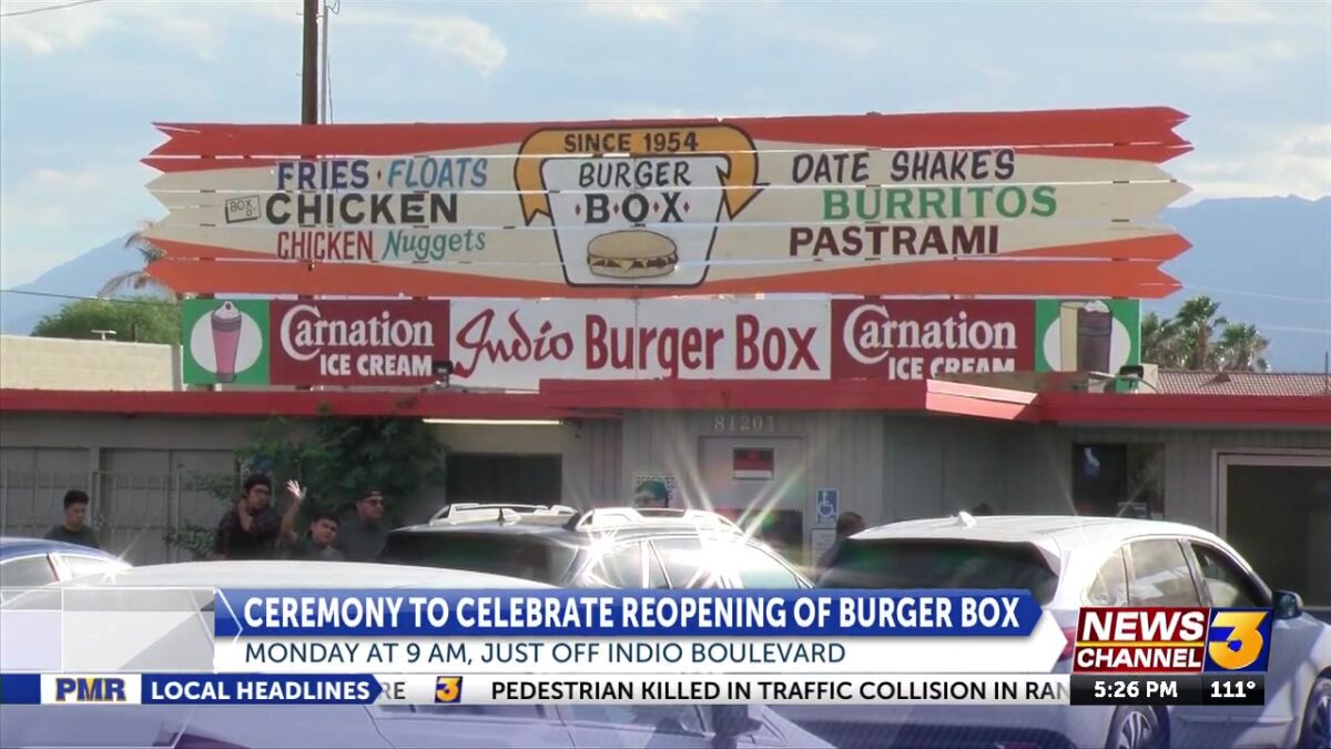 Ribbon-cutting ceremony to celebrate reopening of Indio’s iconic Burger Box