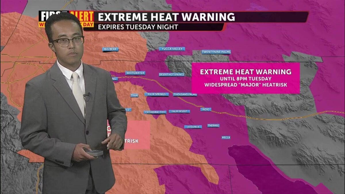 First Alert Weather Alert remains in place for extreme heat in the valley to start the work week