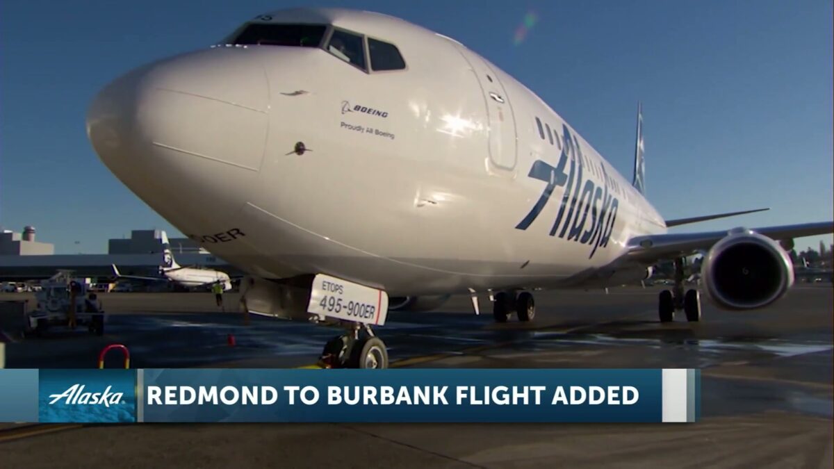 Alaska Airlines is adding year-round daily Redmond-Burbank flights