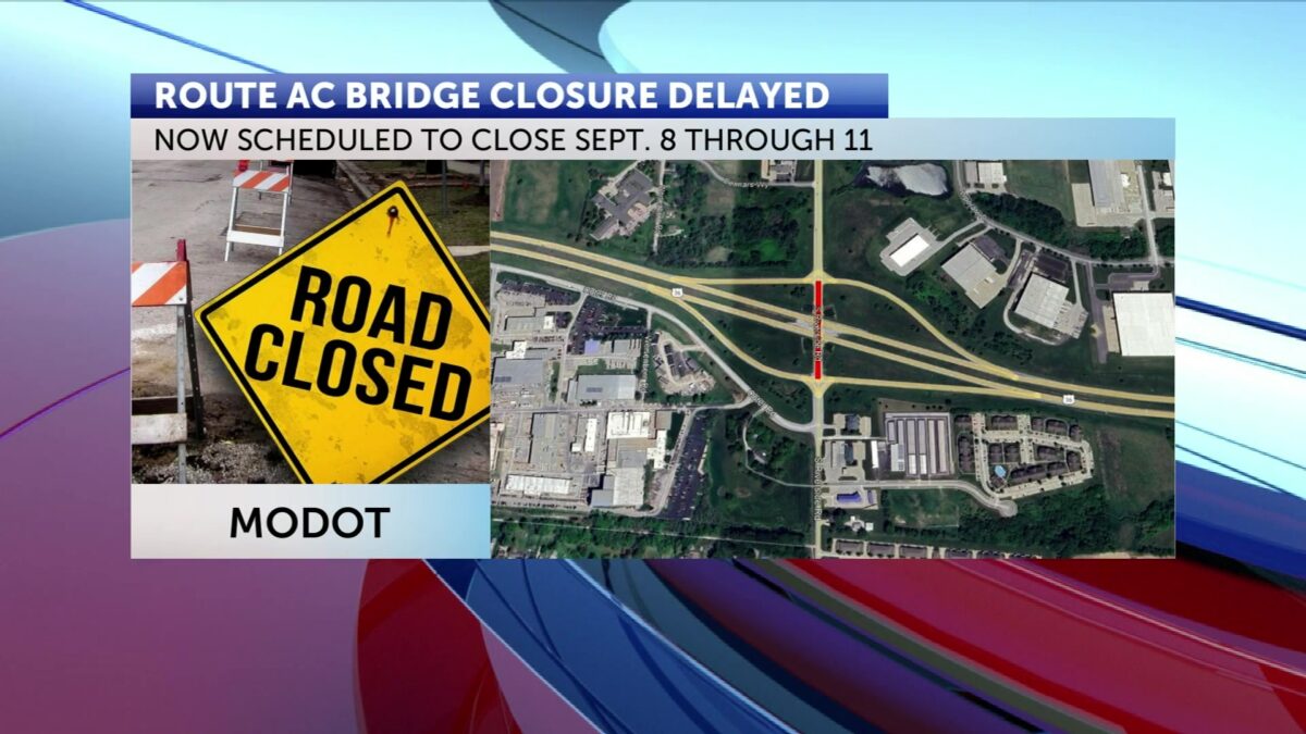 Route AC bridge over U.S. Route 36 to now close in September