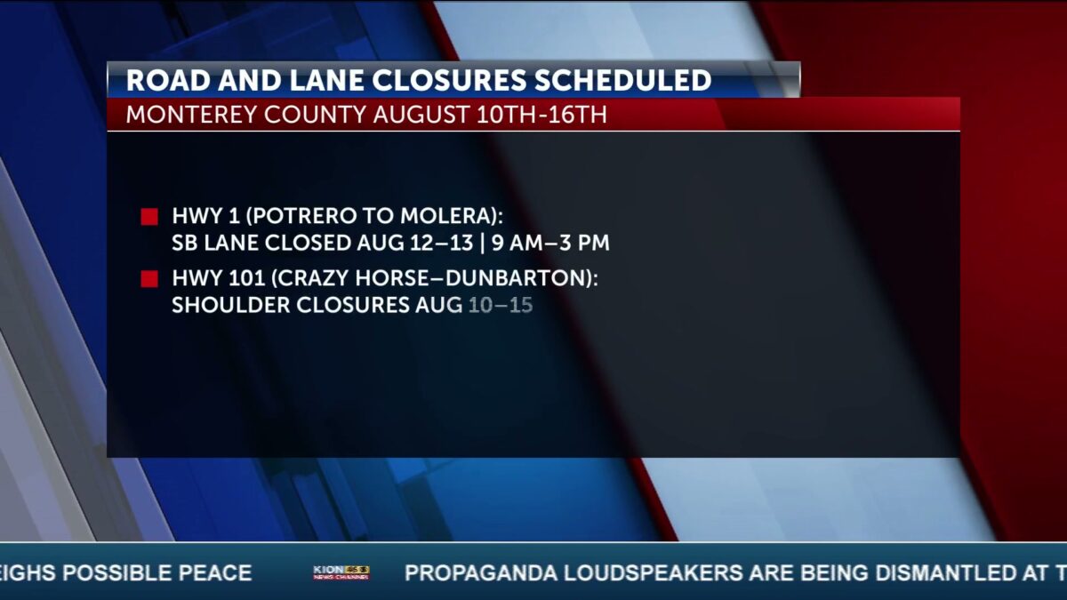 Multiple highways in Monterey County starting construction; expect delays