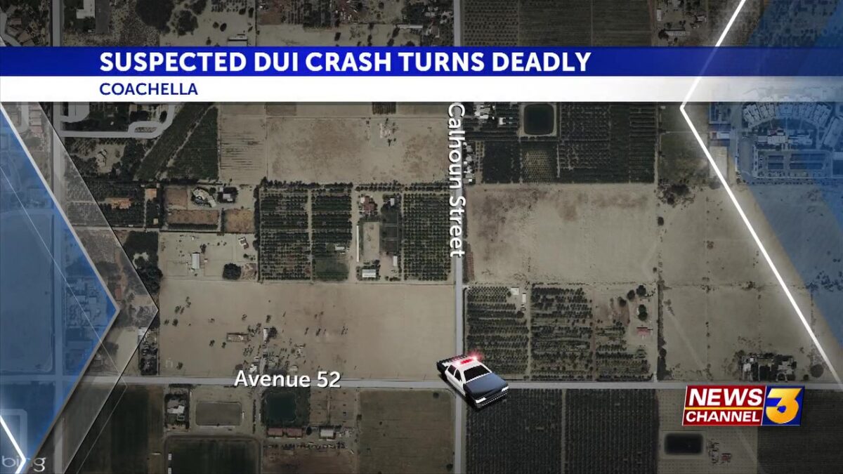 Suspected DUI driver dies after crash in Coachella