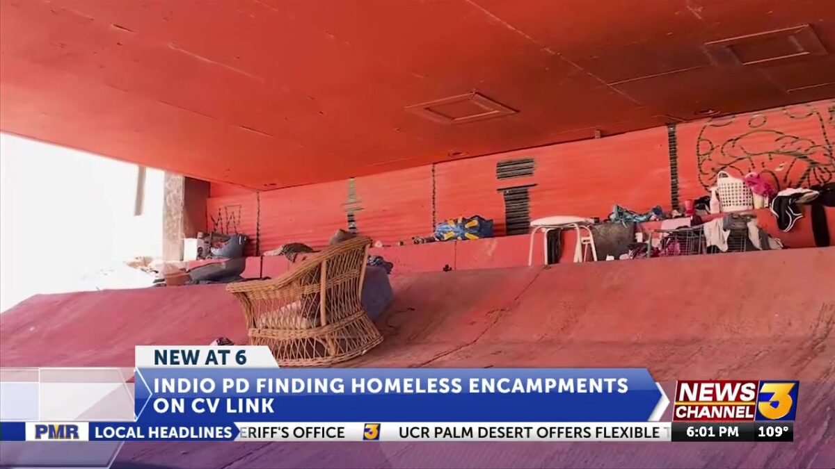 Indio PD finding homeless encampments on CV Link