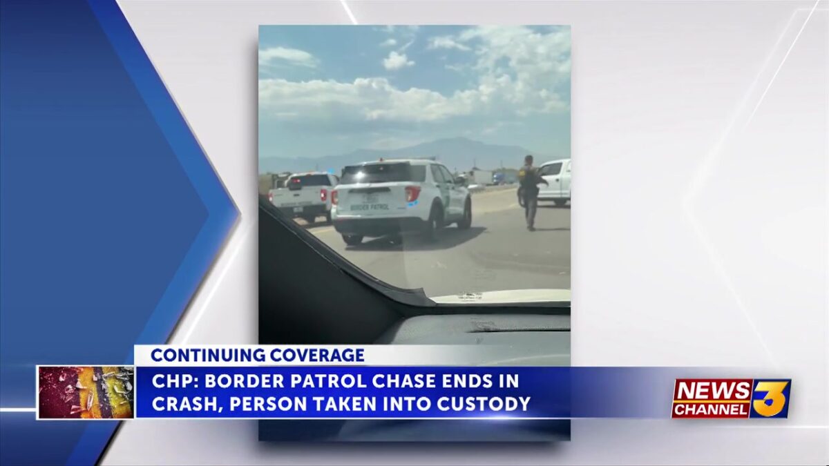Border Patrol pursuit ends after suspect crashes into several vehicles on I-10 in Palm Desert