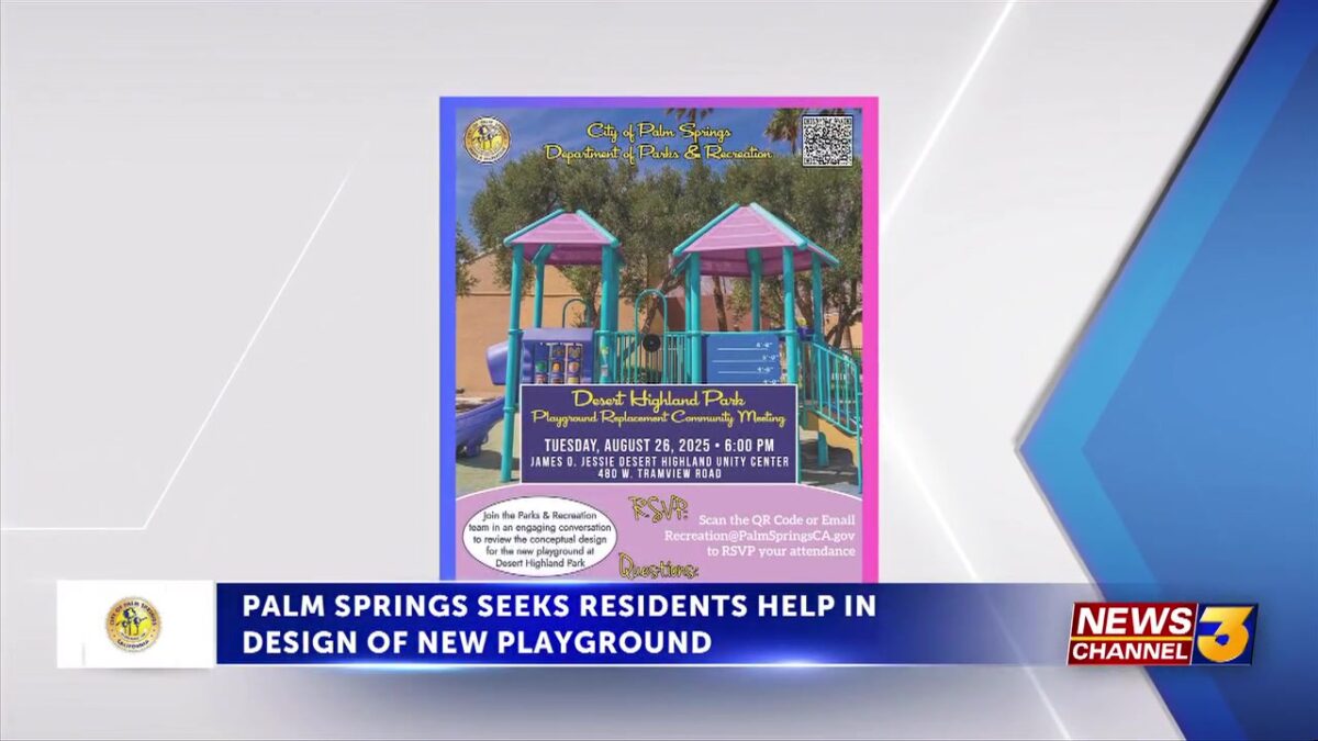 Palm Springs seeks residents help in design of new playground