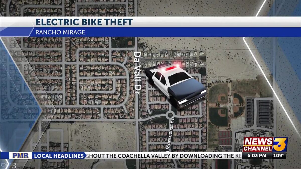 Two arrested in connection to the burglary of an e-bike in Rancho Mirage