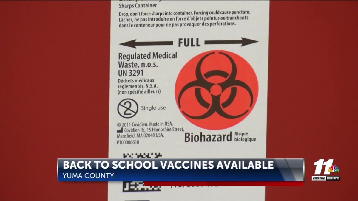 Back to school vaccines available