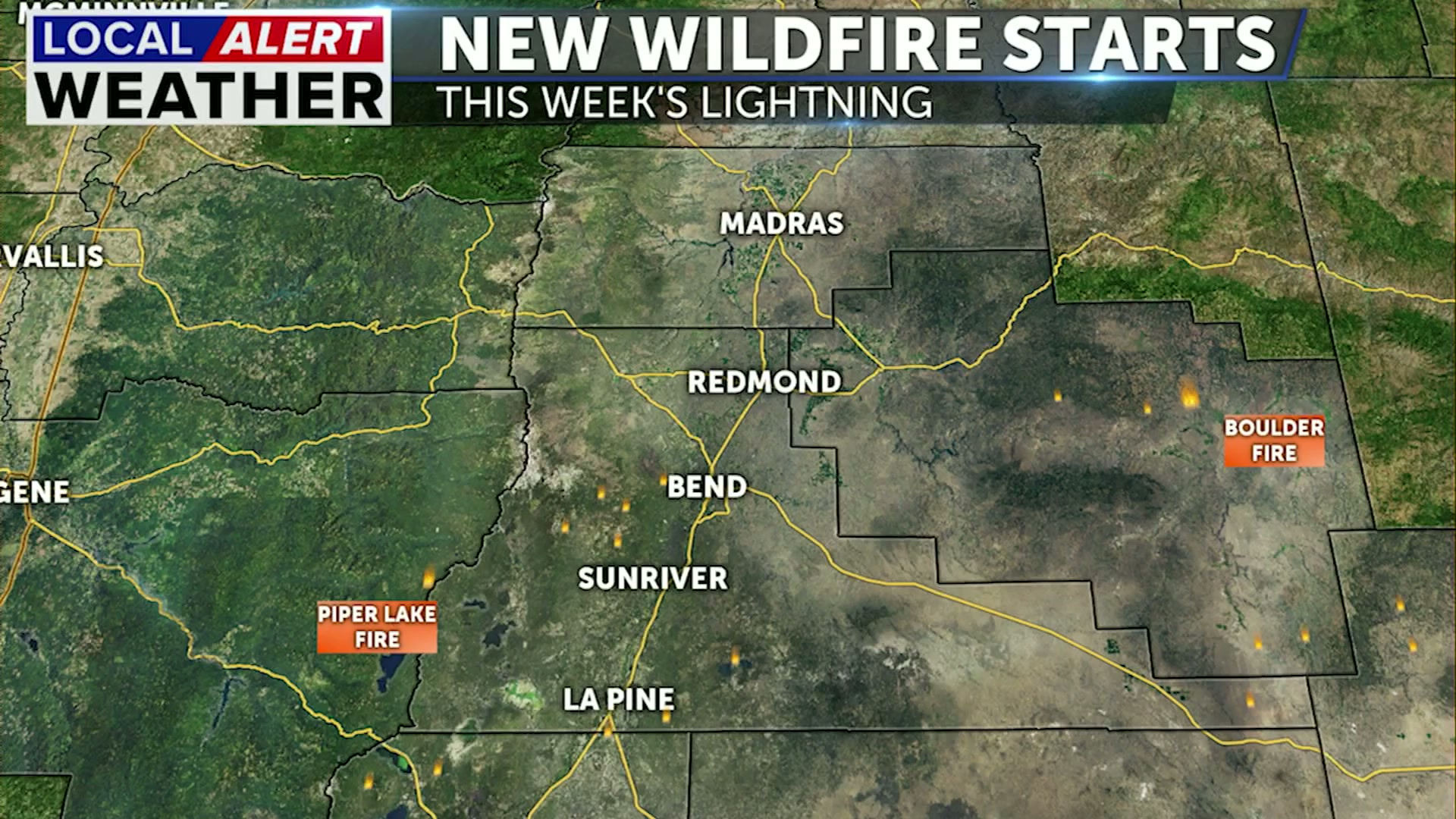 More lightning brings new wildfires around Central Oregon
