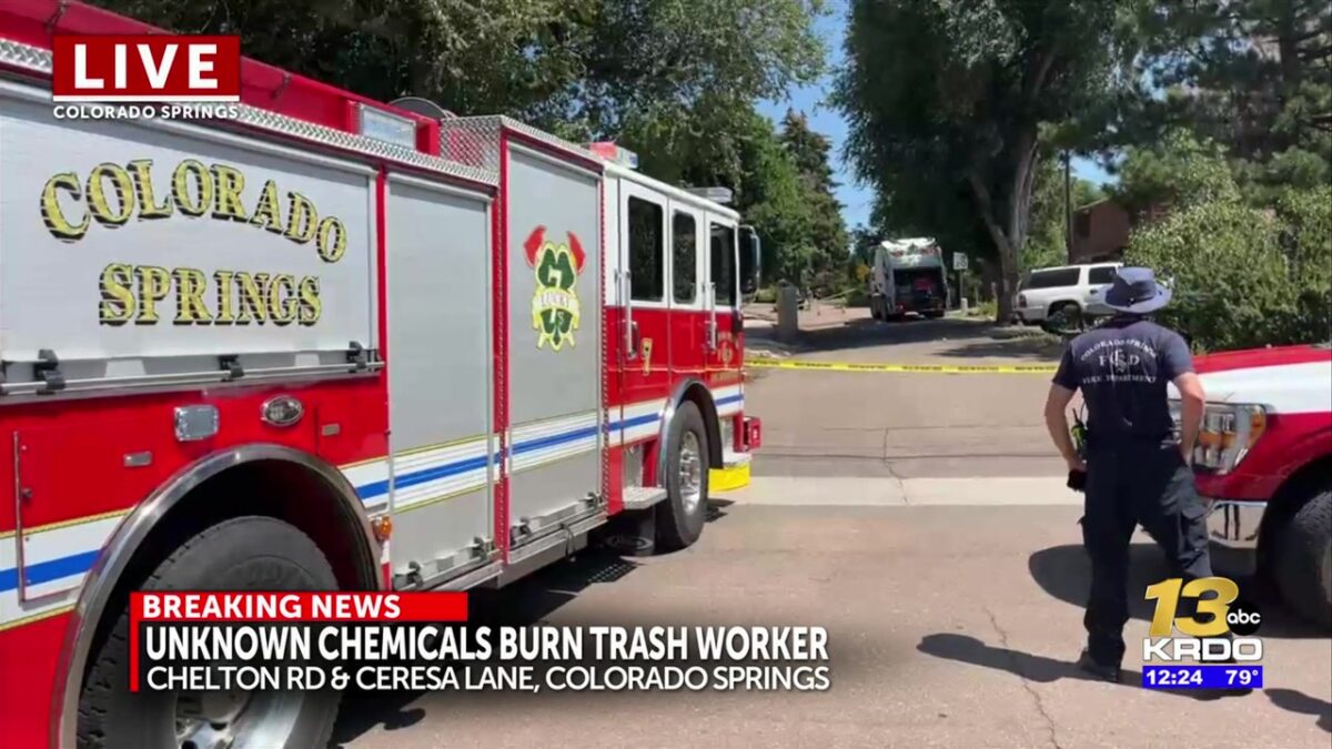 Garbage man faces serious chemical burns after hazmat situation in Colorado Springs