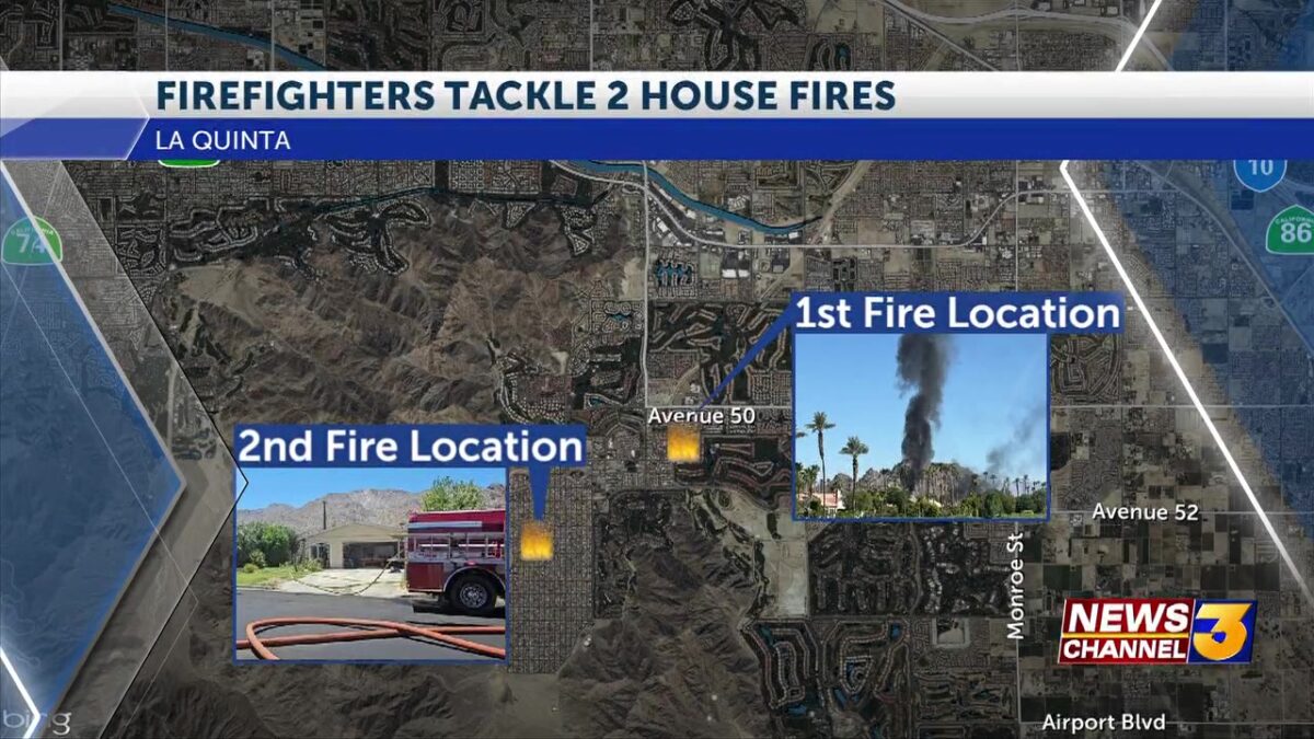 Firefighters battle 2nd house fire in La Quinta in same day