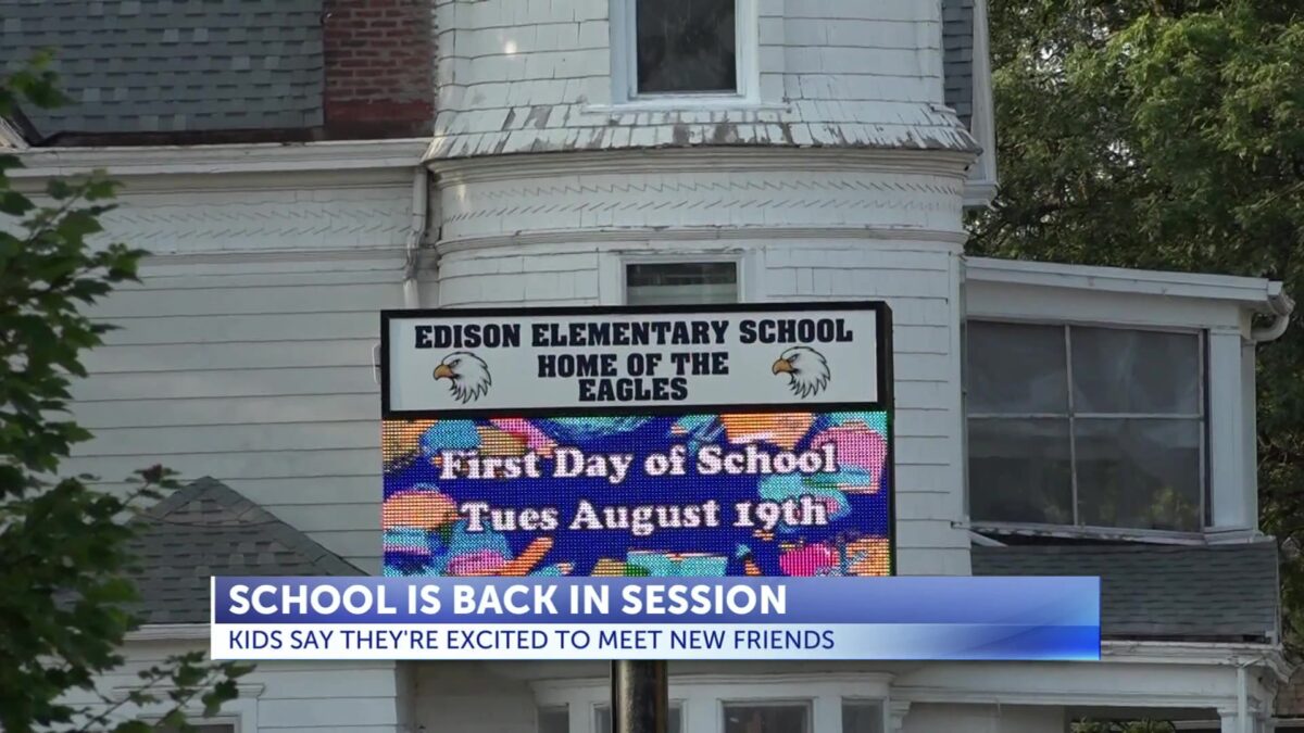 Edison Elementary students excited to be back at school