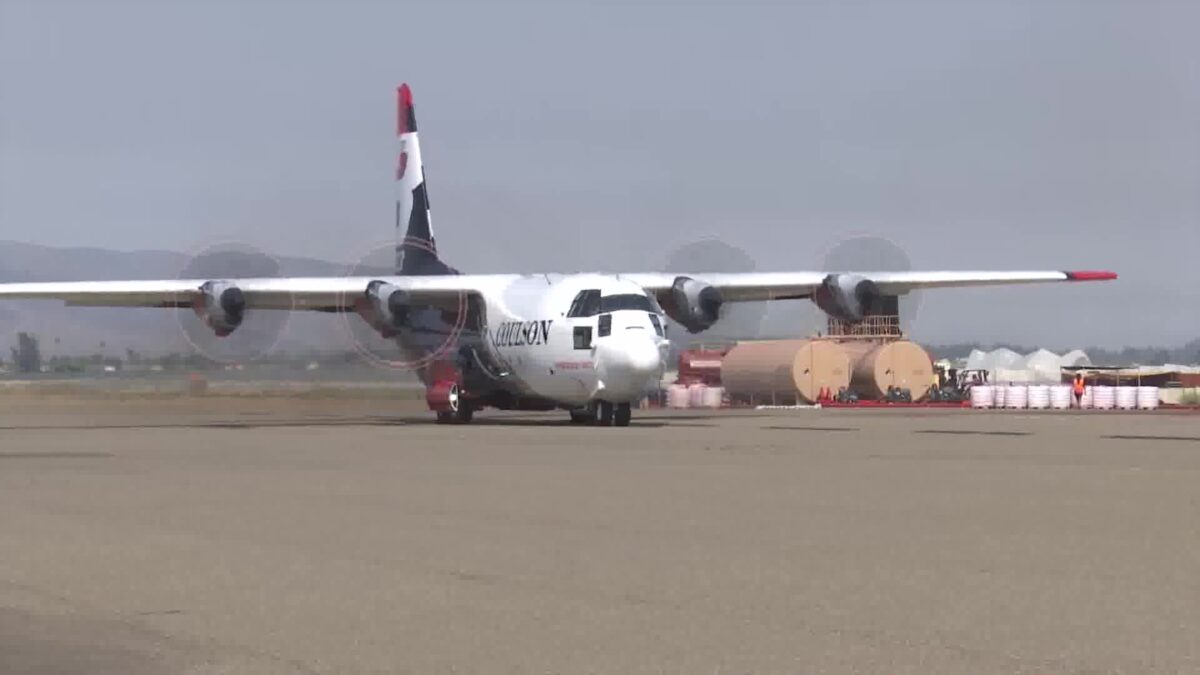 Santa Maria Air Tanker Base providing valuable support in battling the Gifford Fire