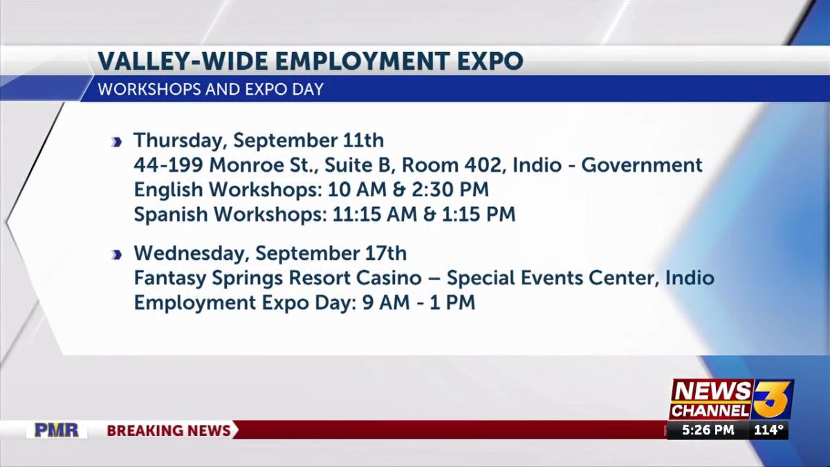 Valley Wide Employment Expo returns in September