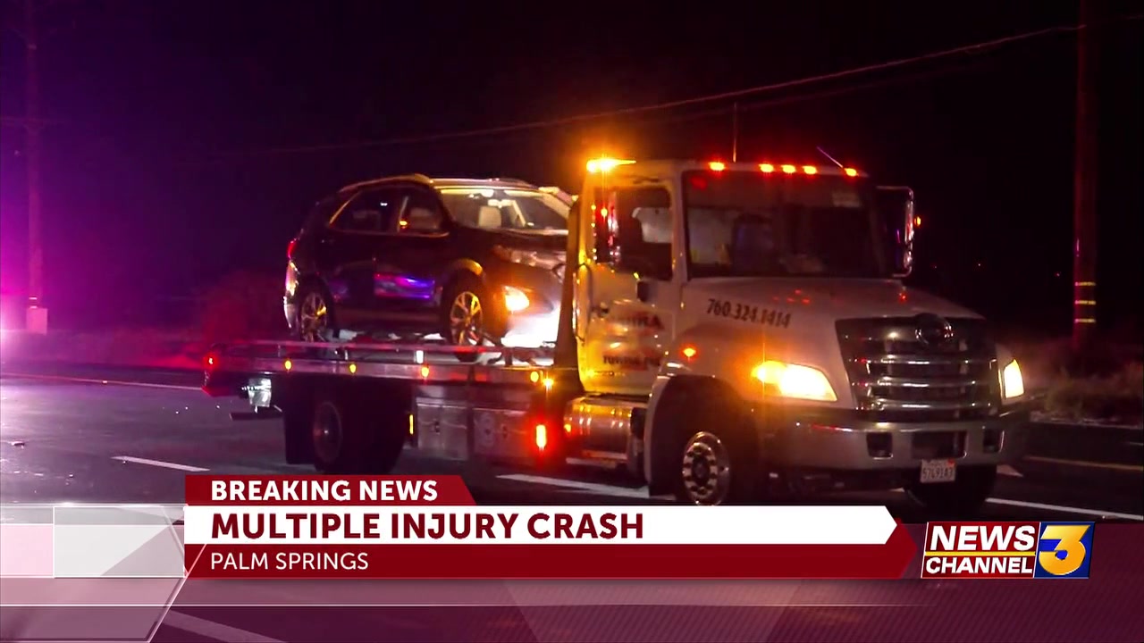 7 people injured after multiple-car crash in Palm Springs