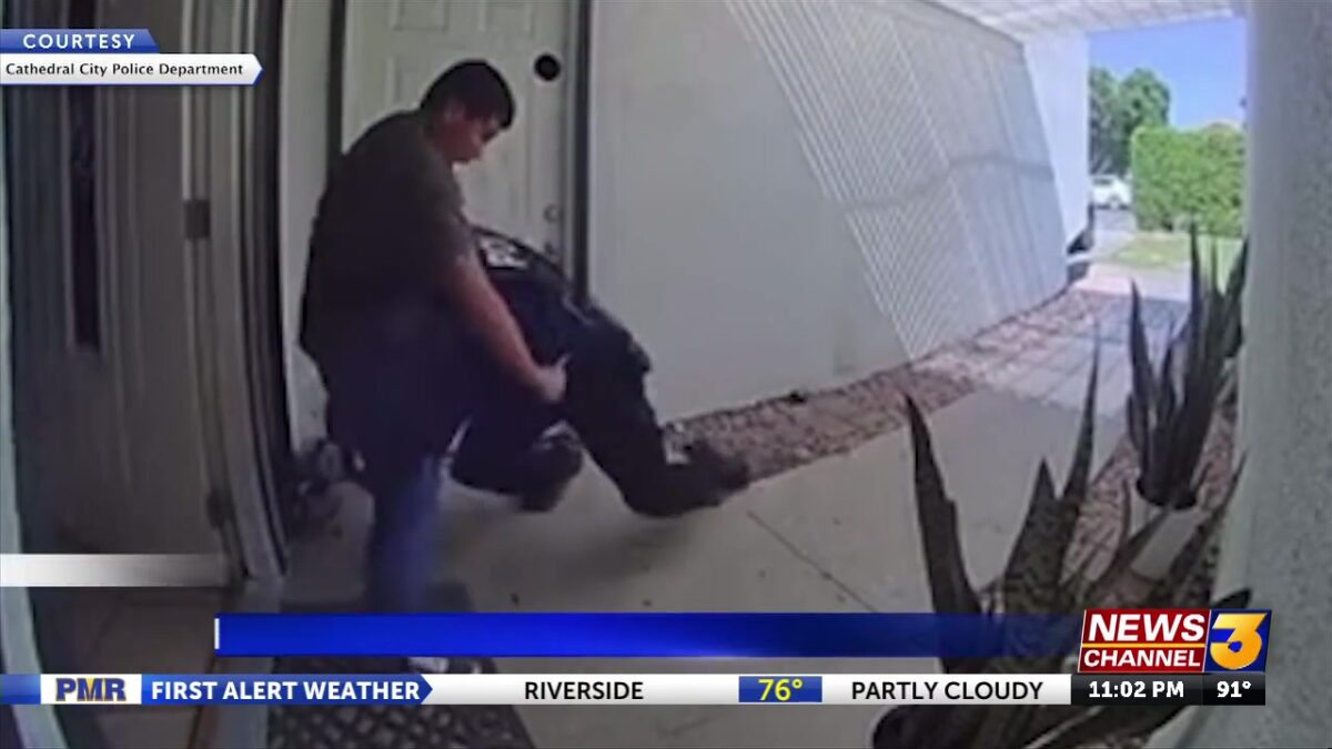 Video shows Cathedral City police officer attacked with knife; suspect charged with attempted murder