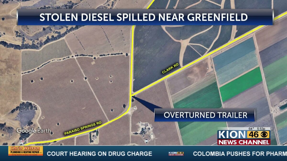 Diesel spill near King City caused stolen trailer