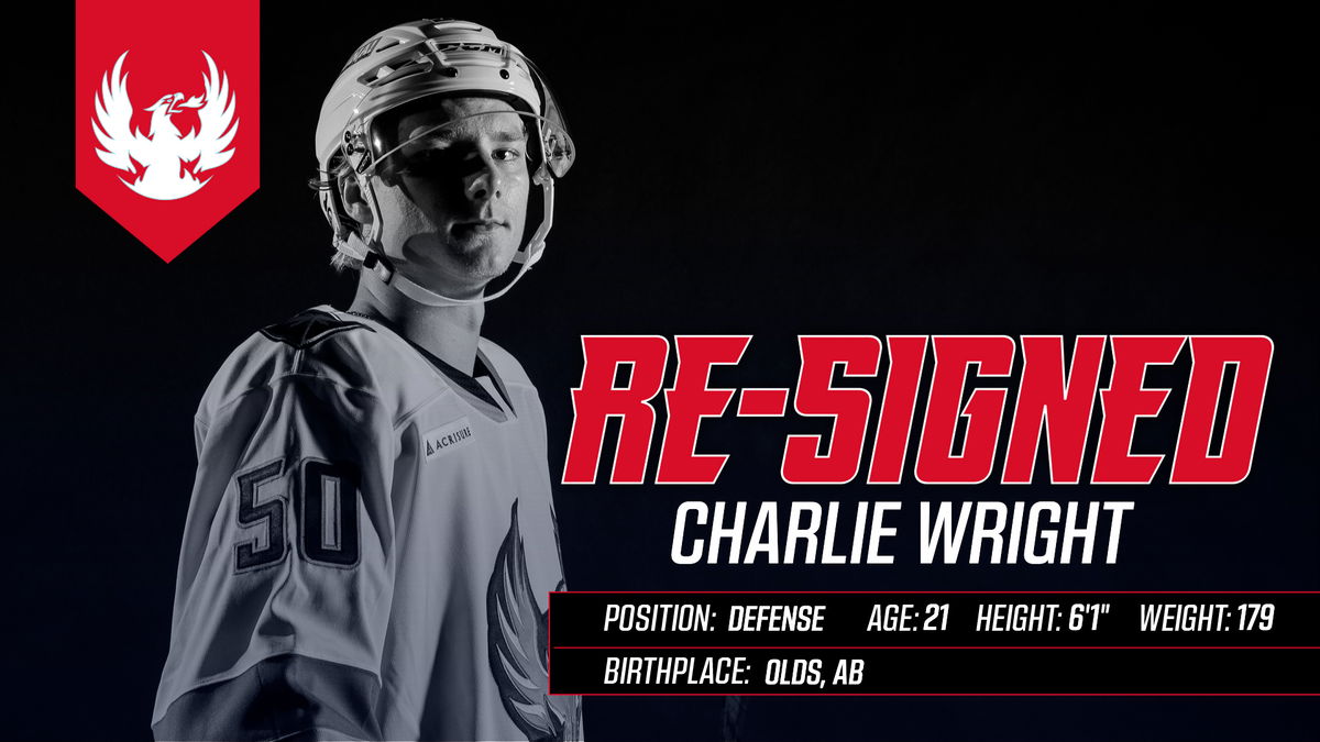 Firebirds re-sign defenseman Charlie Wright to one-year AHL contract